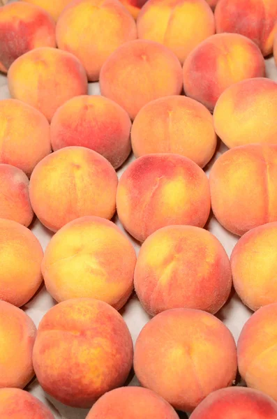 Mogen persika på marknaden — Stockfoto
