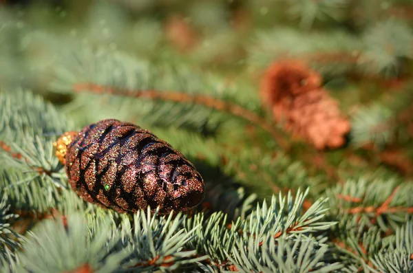 Composizione natalizia con decorazione — Foto Stock