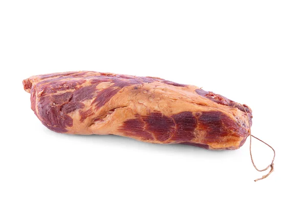 Smoked pork isolated on white — Stock Photo, Image