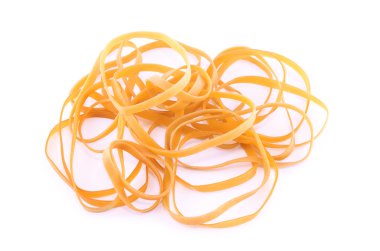 Tek lastik bant, üzerinde beyaz izole