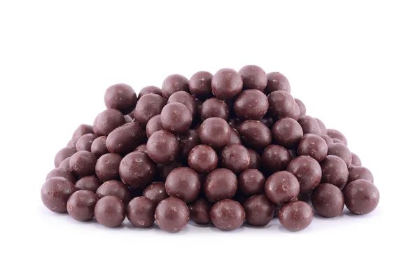 Palle di cioccolato su un bianco — Foto Stock