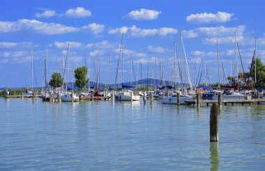 yelken harbor at lake balaton, Macaristan