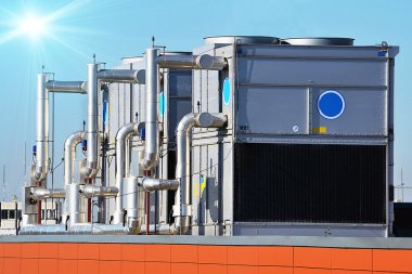 Industrial air conditioning, outdoor clipart