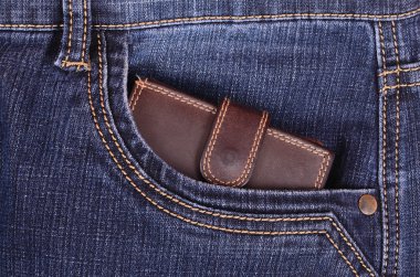 kot pantolon cebinde Kahverengi cüzdan
