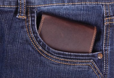 kot pantolon cebinde Kahverengi cüzdan