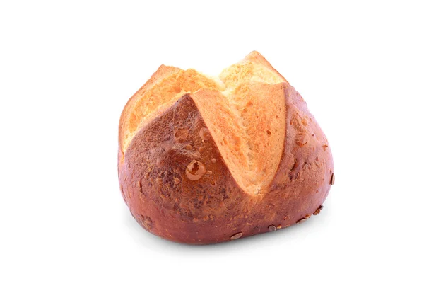 Ekmek rulo üzerinde izole beyaz — Stok fotoğraf