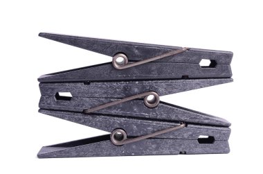 Beyaz bir elbise peg, yakın çekim