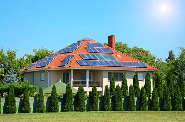 Solar panel on the roof — Stock Photo, Image