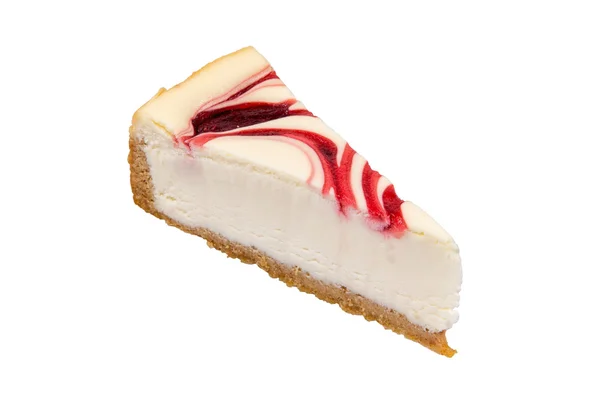 Cheesecake strawberry on a White Background — Stock Photo, Image