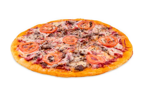 Богемская пицца на белом фоне — стоковое фото