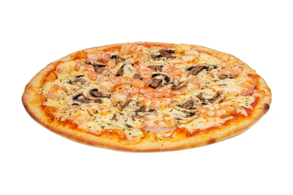 Mare e Monti pizza, on white background — Stock Photo, Image