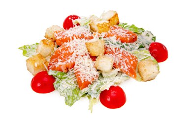 Sezar salatası somon ile