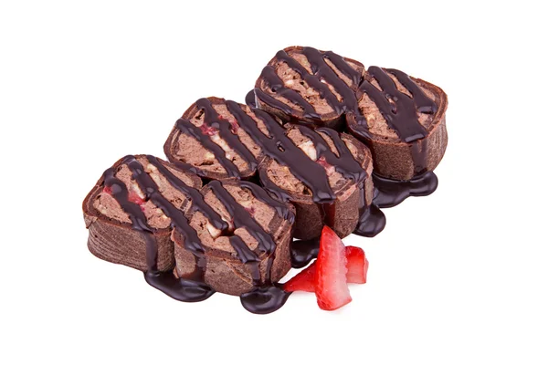 Dessert sushi chocolate — Stock Photo, Image