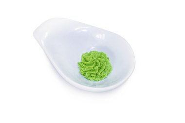 wasabi in a white bowl clipart