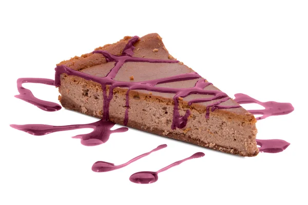 Stück Schokoladenkuchen — Stockfoto