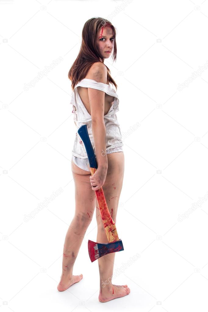 Sexy Woman holding an Axe