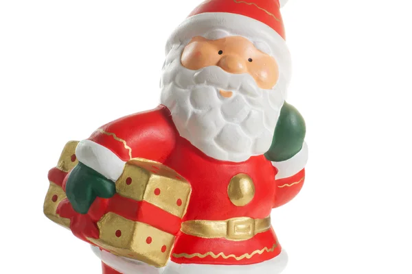 Статуэтка Санта-Клауса с подарком — стоковое фото