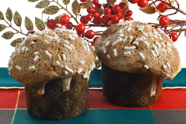 Çift tipik Noel kek Milano (İtalya)