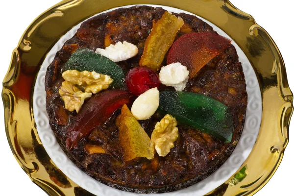 Christmas dried fruit and nut dessert, dish of Emilia Romagna — Stock Photo, Image
