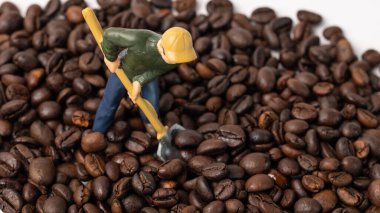 Mini figür İşçiler kavramsal fotoğrafçılık