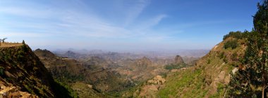 Panoramic view from the Simien Mountains clipart
