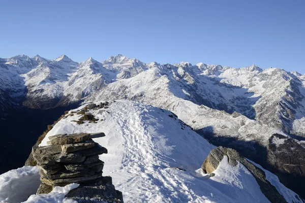 高山冬季风景 — 图库照片