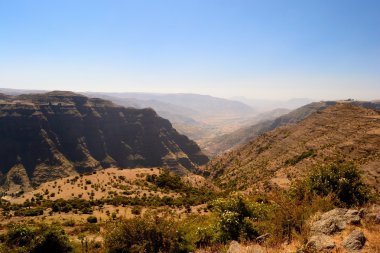 Simien dağ manzarası
