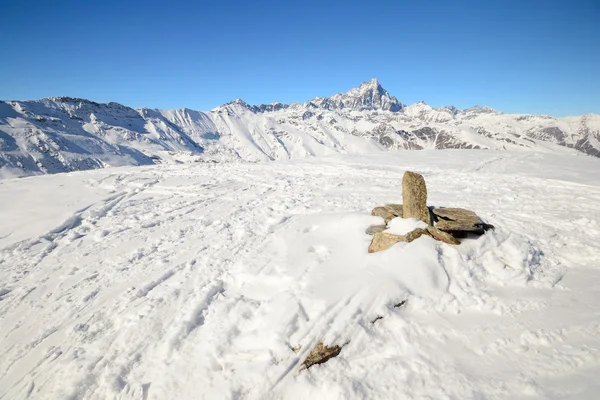 Italiaanse westelijke Alpen in de winter — Stockfoto