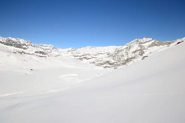 Paisaje alpino blanco puro — Foto de Stock