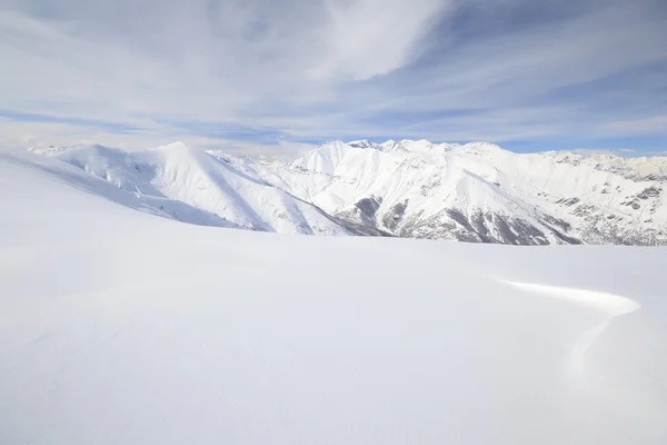 Witte skipiste — Stockfoto