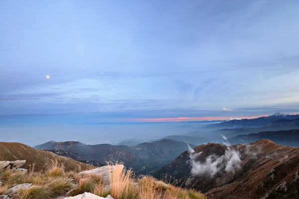 Pôr do sol nos Alpes — Fotografia de Stock