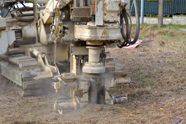 Borehole for soil testing clipart