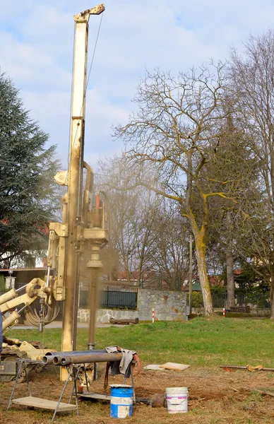 Borehole for soil testing — Stock Photo, Image