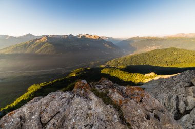 gün batımında mountainscape