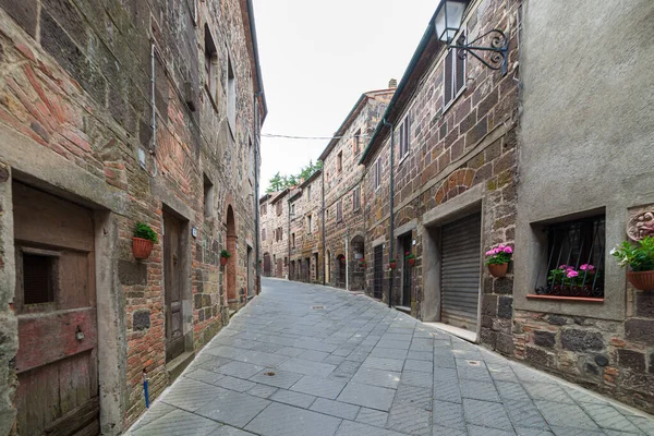 Italian Medieval Village Details Historical Stone Alley Ancient Marrow Street — Stock fotografie