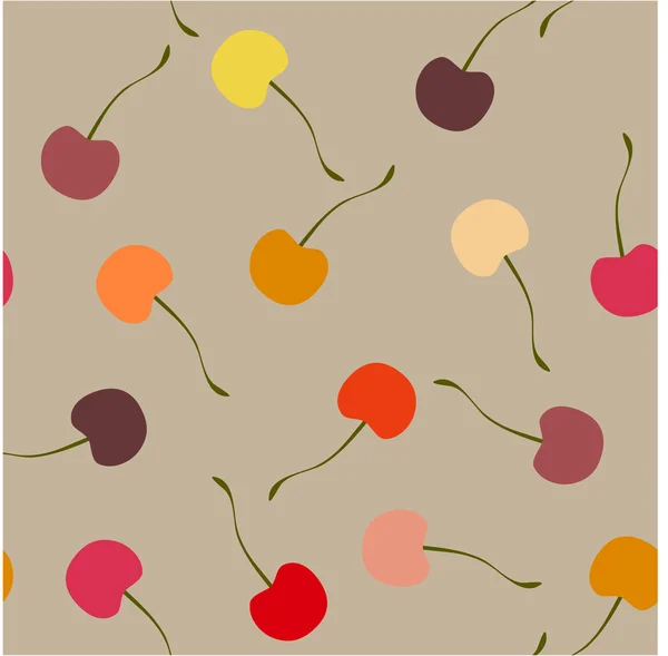 Vector pattern of cherry — Stock Vector