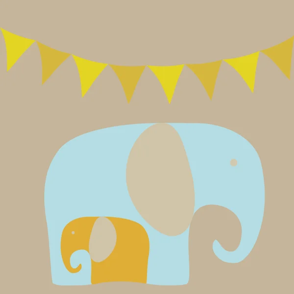 Elefantenbaby Vektor Illustration — Stockvektor