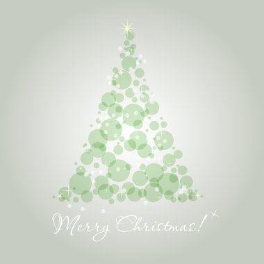 Kabarcık vektöründen yapılmış Noel ağacı