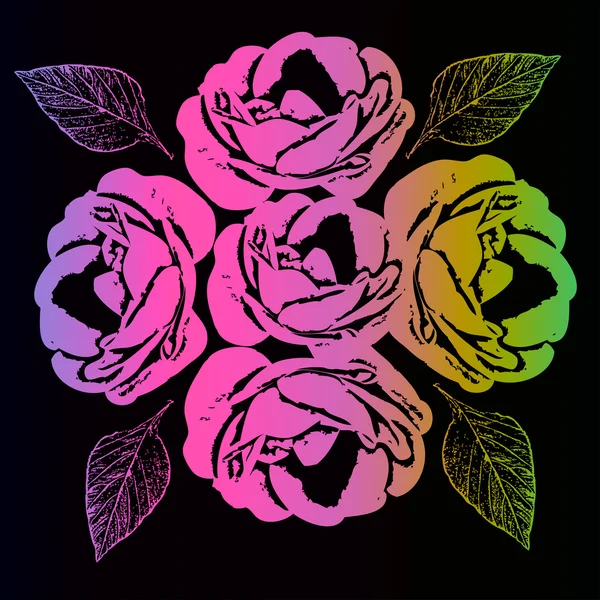 Τριαντάφυλλα για ένα décor ένα διάνυσμα — Διανυσματικό Αρχείο