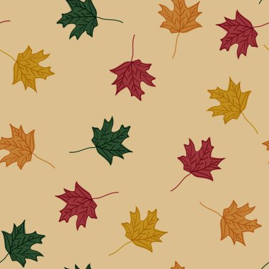 sorunsuz döşeme arka planı - sonbahar yaprakları