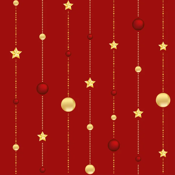 Abstrakte Weihnachten Hintergrund mit Sternen und Kugeln Vektor — Stockvektor