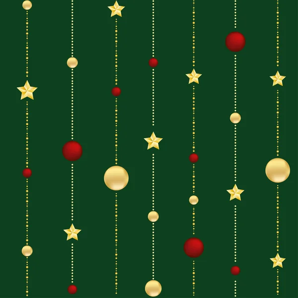 Abstract Christmas background with stars and balls vector — Stock Vector