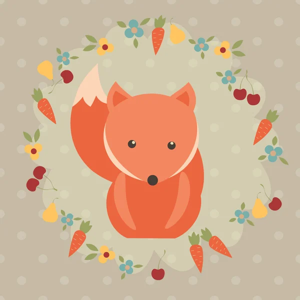 Red fox vektor — Stockový vektor