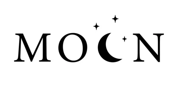 Moon Logo Modern Elegant Minimalistic Strong Template — Stock Vector
