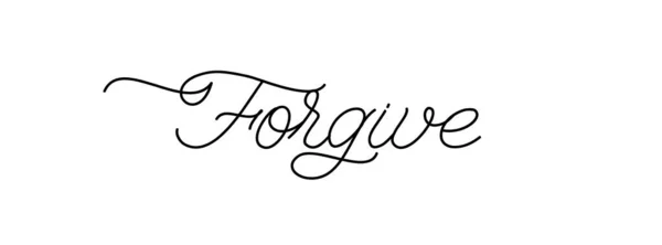 Affet Harf Kaligrafi Yazma Pankartı — Stok Vektör