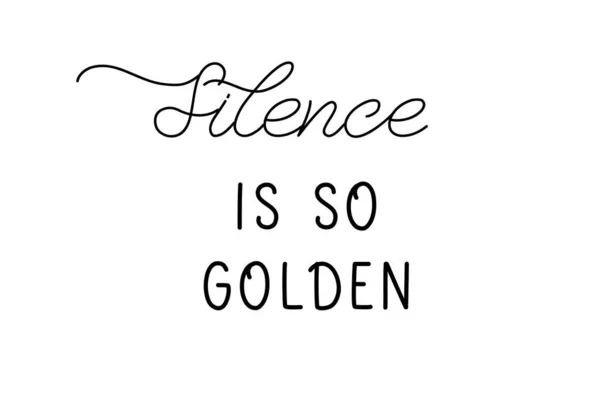 Schweigen Ist Golden Schriftzug Für Shirt Design — Stockvektor