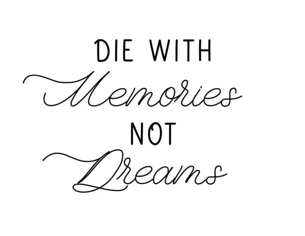 死于回忆而不是梦 T恤衫设计的排版登记 图库插图