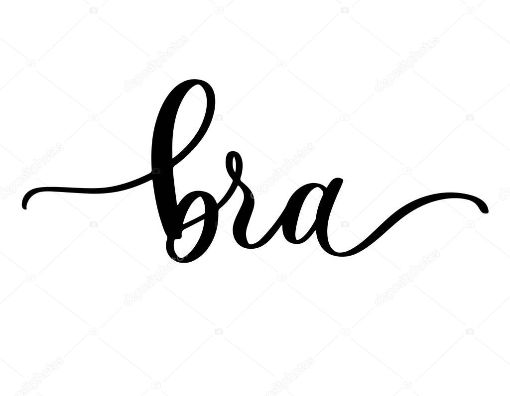 Bra lettering logo lady Lingerie Template
