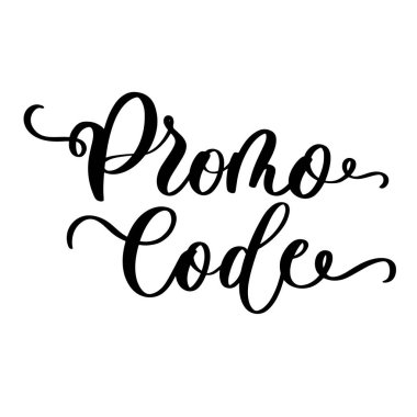 Promocode promosyon etiketi şablon yazıtları