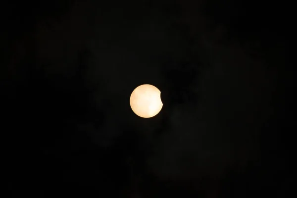 Phase Solar Eclipse Black Background High Quality Photo — Stok Foto